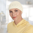 Front view #8773 Soft Knit Pull On Hat shown in Natural