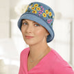 #8787 Embroidered Denim Hat Shown in Sunflower