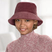 #9008 Corduroy Bucket Hat shown in Burgundy