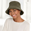 #9008 Corduroy Bucket Hat shown in Olive