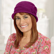 Front view #9092 Shelly Knit Cloche shown in Orchid Purple with H201-V Wig by Vivica A. Fox™ (#9049) in P27/30/33 Piano Color