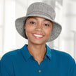 Front view #9193 Cotton Knit Buckle Hat Shown in Graphite