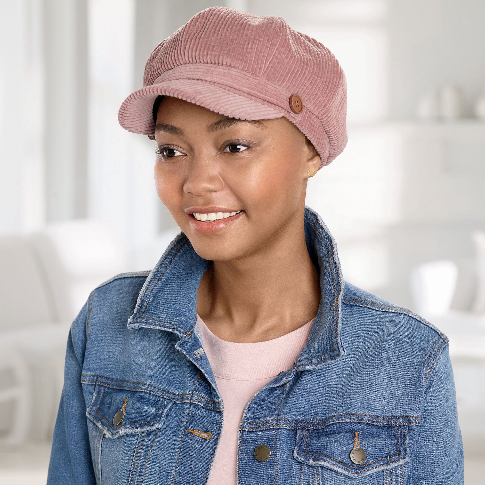 Corduroy Ladies Newsboy Cap Corduroy Cabbie Hat Lady