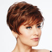 Front view #9361 Hairdo® Perfect Pixie Wig shown in R 3025S+ Glazed Cinnamon
