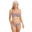 Amoena Be Amazing Hipster Panty Shown in Tender Taupe/Rose Kiss with #9429 Be Amazing Wire Free Bra
