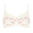 Amoena® Daydream Underwire Bra Shown in Off White Floral-Front View