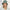 Front view #9503 Distressed Cotton Bucket Hat Shown in Sage with Gabor® Under Cover Halo (#8744) in GL14-22 Sandy Blonde