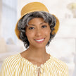 Shown in Yellow with Curly Peek-a-Boo Halo (#7982), in (44) Salt and Pepper