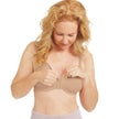 Front closure view #9597 Amoena® Mara Front Closure T-Shirt Bra Shown in Light Nude