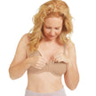 Front closure view #9597 Amoena® Mara Front Closure T-Shirt Bra Shown in Light Nude