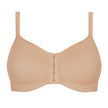 Front view #9597 Amoena® Mara Front Closure T-Shirt Bra Shown in Light Nude
