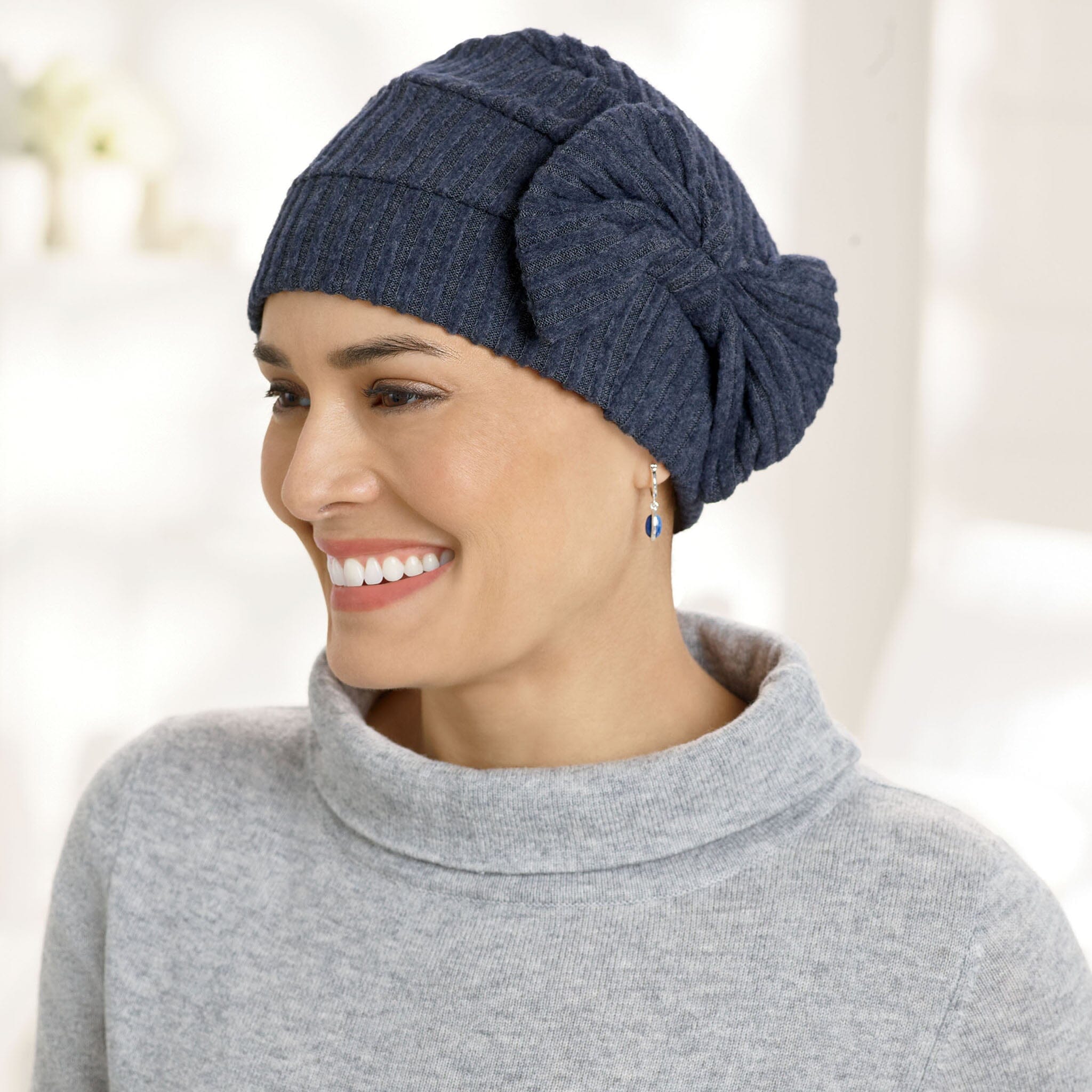 Winter Cloche Cap with Removable Bow EverYou