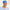 Front view #9661 Pleated Organic Bamboo Cap with Sunflower  Shown in Periwinkle Blue