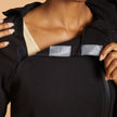 Detail View of Velcro Patches #9684 Slick Chicks™ Accessible Hoodie Shown in Black