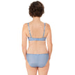Amoena® Karolina Padded Wire-Free Bra and Karolina Panty (#9722) Shown in Light Blue/Light Sand – Back View