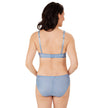 Amoena® Karolina Panty and Karolina Underwire Bra (#9721) Shown in Light Blue/Light Sand – Back View