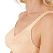 Amoena® Emma Wire-Free Bra Shown in Peach – Detail  View