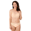 Amoena® Emma Panty and Emma Underwire Bra (#9725) Shown in Peach – Front View