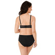 Amoena® Pia Padded Wire-Free Bra and Pia High Waist Panty (#9733) Shown in Black/Sand – Back View