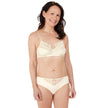 Amoena® Alina Panty and Alina Wire-Free Bra (#9734) Shown in Off-White Beige – Front View