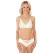Amoena® Alina Panty and Alina Padded Wire-Free Bra (#9735) Shown in Off-White Beige – Front View