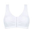 Front view #9765 Amoena® Fleur Wire-Free Bra shown in White