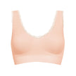 Front view #9770 Amoena® Kitty Seamless Wire-Free Bra Shown in Rose Nude